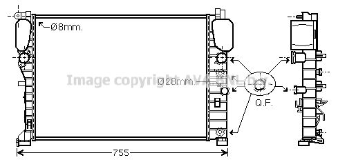 AVA QUALITY COOLING Jäähdytin,moottorin jäähdytys MSA2449